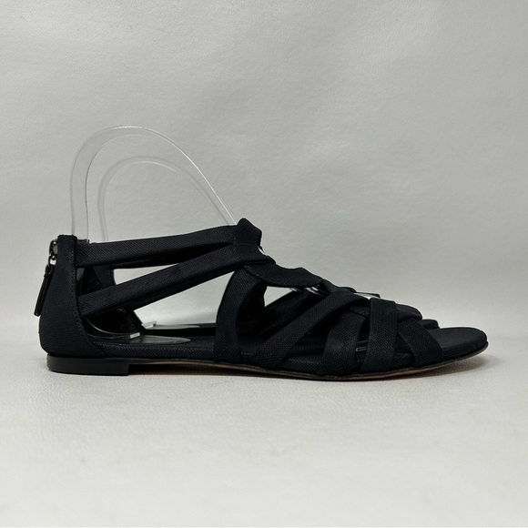 Casadei Black Strappy Open toe flats, Women’s Size 7.5 - Picture 3 of 13